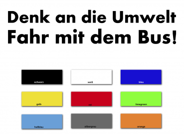 Preview: Aufkleber Denk an die Umwelt fahr mit dem Bus